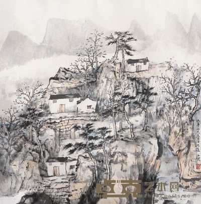 丘挺 2004年作 九华天台 镜心 69.5×68.5cm